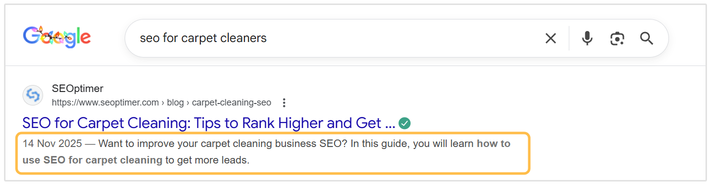Eksempel på meta beskrivelse
